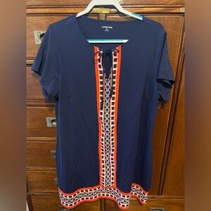 Lands End Women’s swim cover up - 1X - Navy/multi